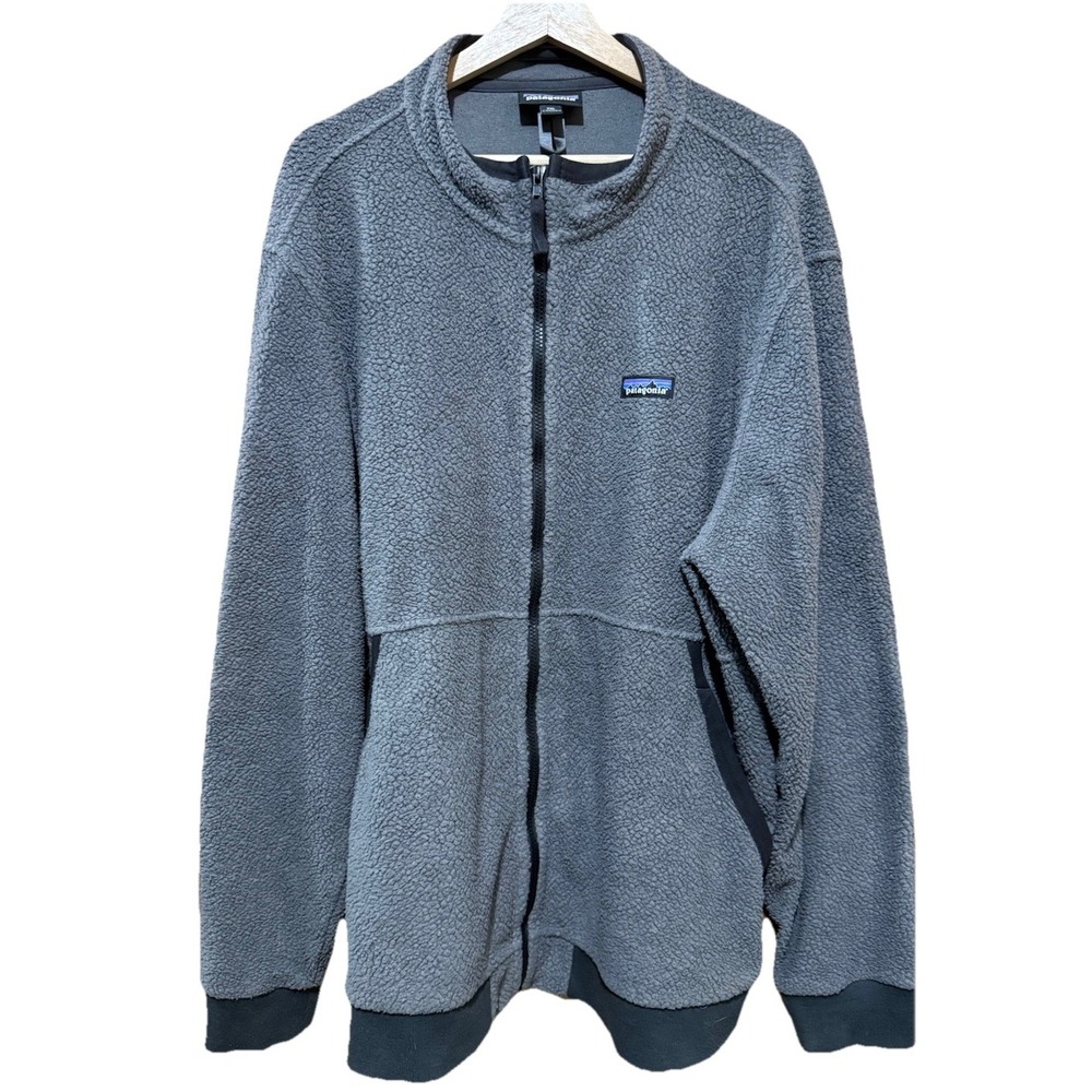 Patagonia Shearling Fleece Jacket‎ Full Zip Mens Forge Gray Outdoors Hiking XXL